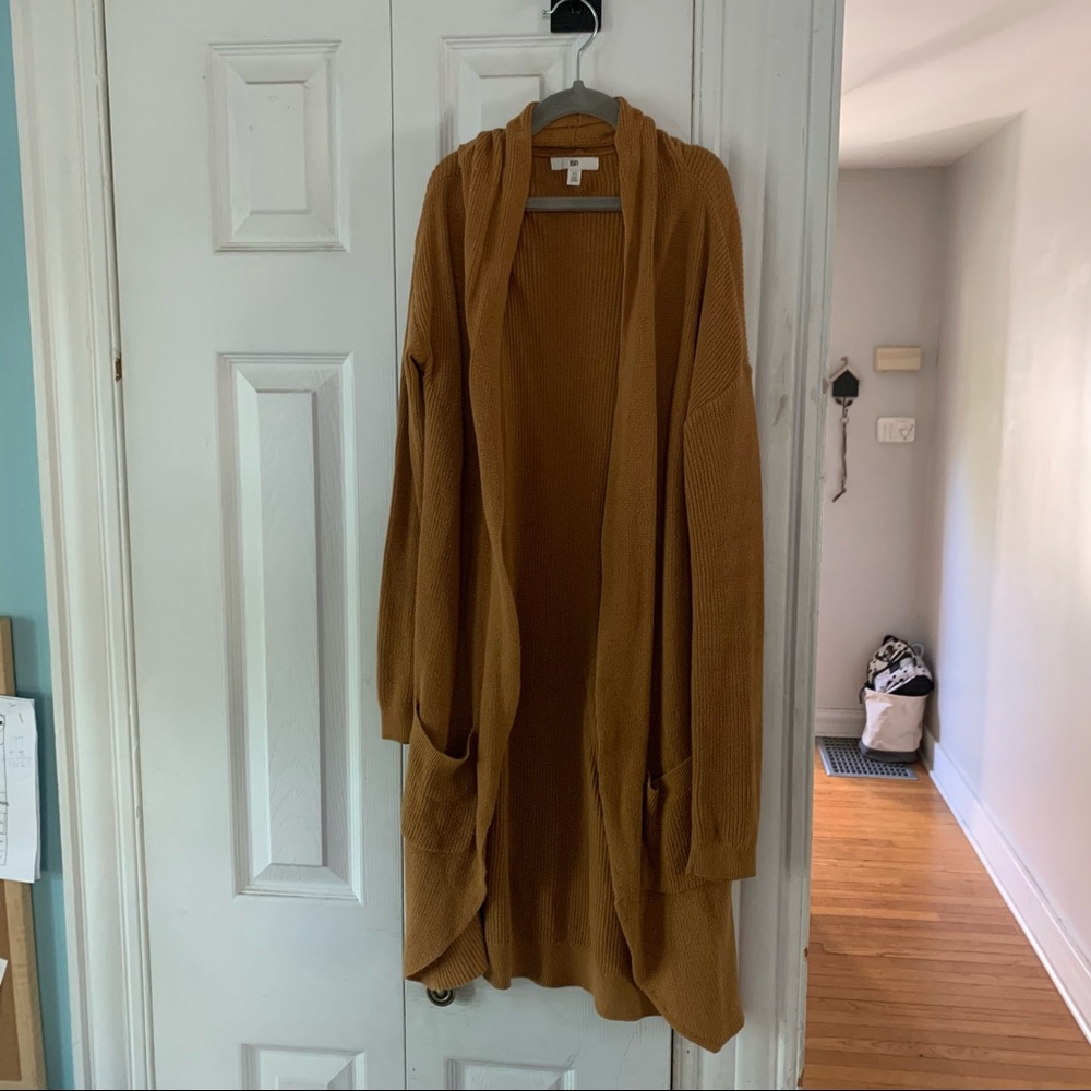 BP cardigan. Mustard yellow color